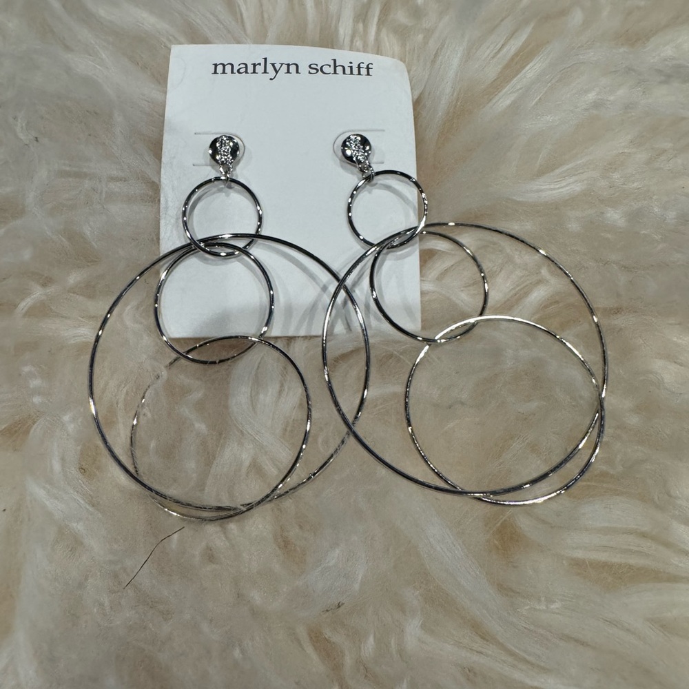 Marlyn Schiff Silver Geometric Earrings